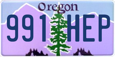 OR license plate 991HEP