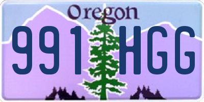 OR license plate 991HGG