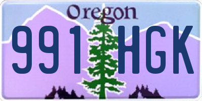 OR license plate 991HGK