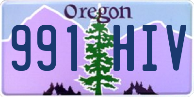 OR license plate 991HIV