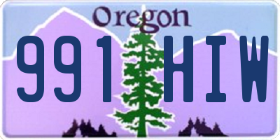 OR license plate 991HIW