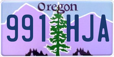 OR license plate 991HJA