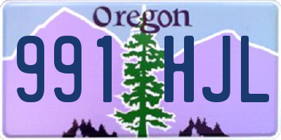 OR license plate 991HJL