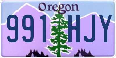 OR license plate 991HJY