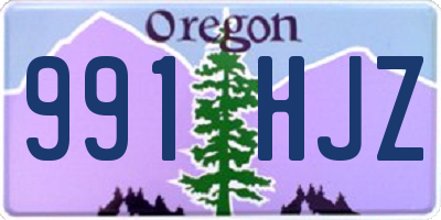 OR license plate 991HJZ