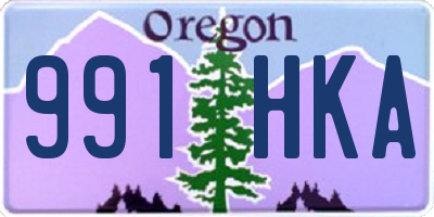OR license plate 991HKA