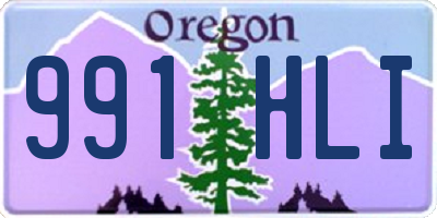 OR license plate 991HLI