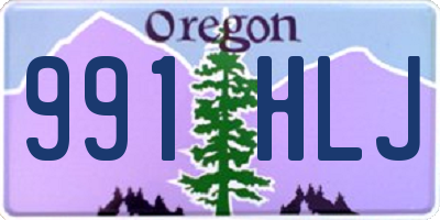 OR license plate 991HLJ