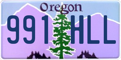 OR license plate 991HLL