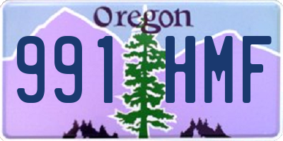 OR license plate 991HMF