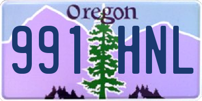 OR license plate 991HNL