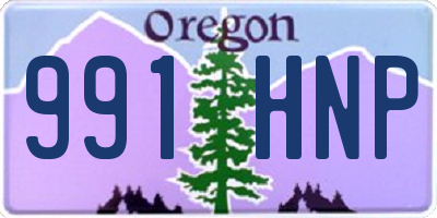 OR license plate 991HNP