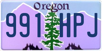 OR license plate 991HPJ