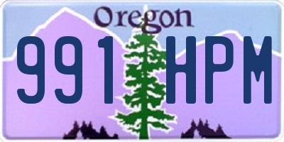 OR license plate 991HPM