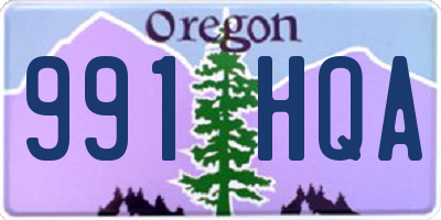 OR license plate 991HQA