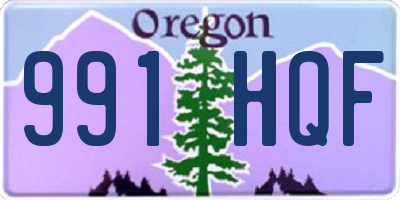 OR license plate 991HQF