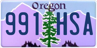 OR license plate 991HSA