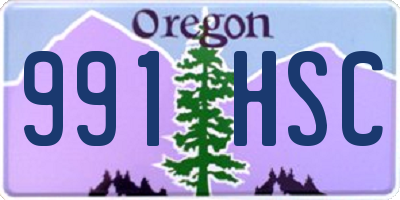 OR license plate 991HSC