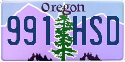 OR license plate 991HSD