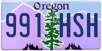 OR license plate 991HSH