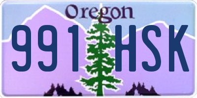 OR license plate 991HSK