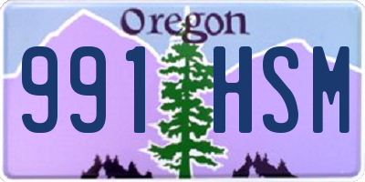 OR license plate 991HSM