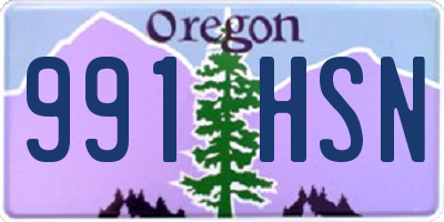 OR license plate 991HSN