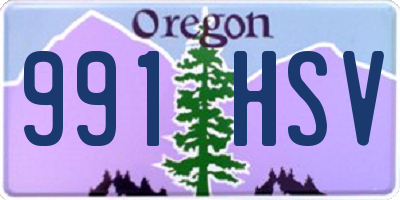 OR license plate 991HSV