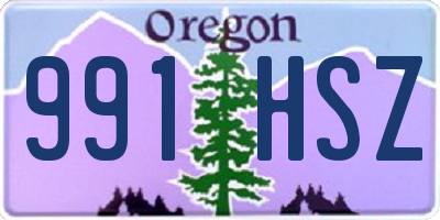 OR license plate 991HSZ