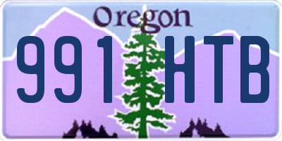 OR license plate 991HTB