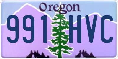 OR license plate 991HVC