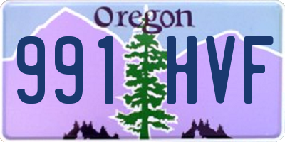 OR license plate 991HVF