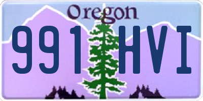 OR license plate 991HVI