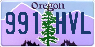 OR license plate 991HVL