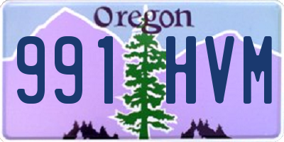 OR license plate 991HVM