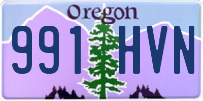 OR license plate 991HVN