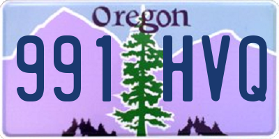 OR license plate 991HVQ