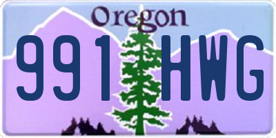 OR license plate 991HWG