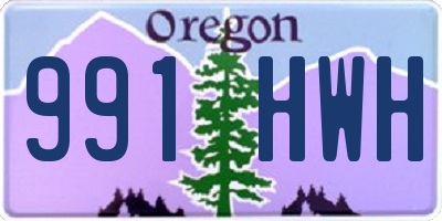 OR license plate 991HWH