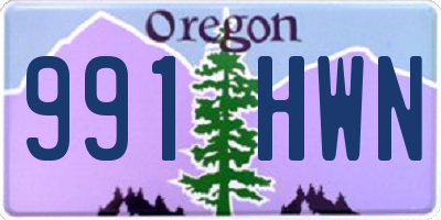 OR license plate 991HWN