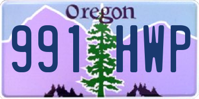 OR license plate 991HWP