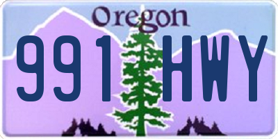 OR license plate 991HWY