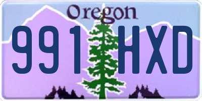 OR license plate 991HXD