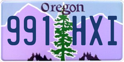 OR license plate 991HXI