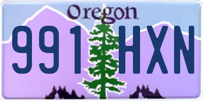 OR license plate 991HXN