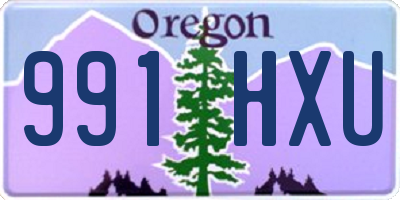 OR license plate 991HXU