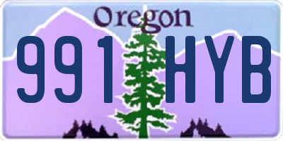 OR license plate 991HYB