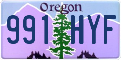 OR license plate 991HYF