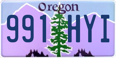 OR license plate 991HYI