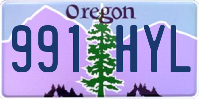 OR license plate 991HYL